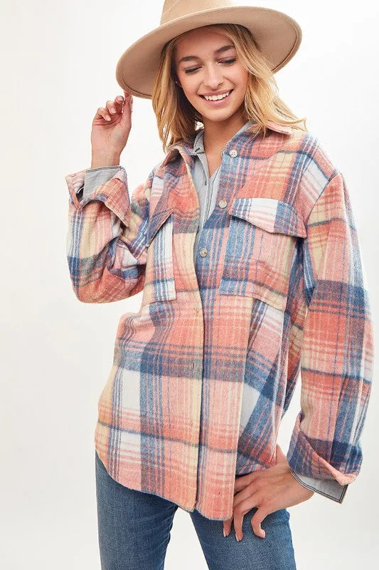 Autumn Plaid Flannel Shirt