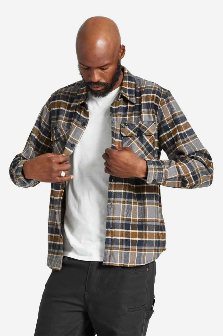 Bowery L/S Flannel - Black/Desert Palm/Beige