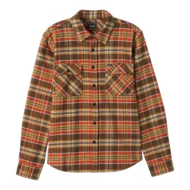 Brixton - Bowery Heavy Weight L/S Flannel - Desert Palm/Antelope/Burnt Red