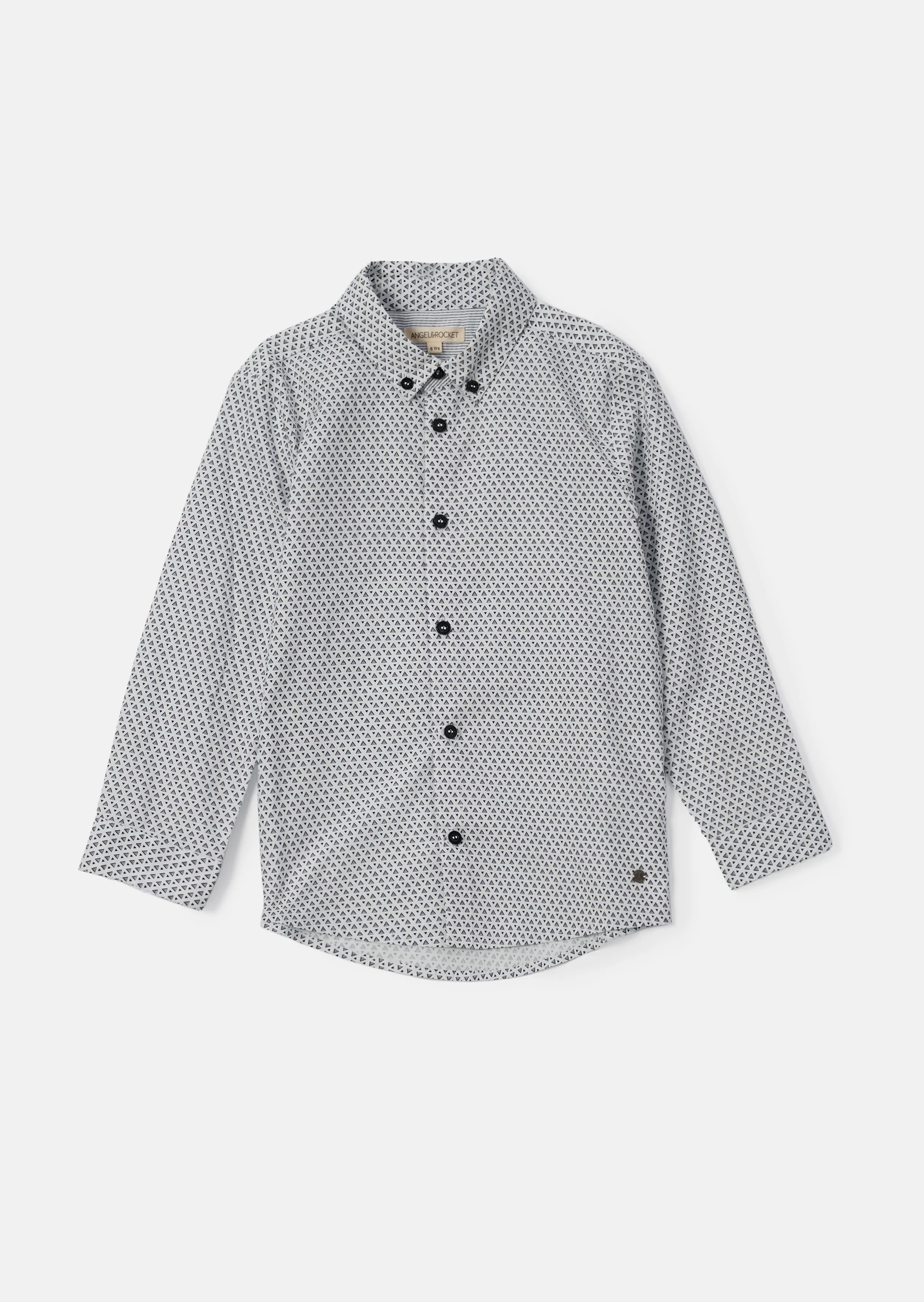 Carter White Geo Pattern Smart Shirt