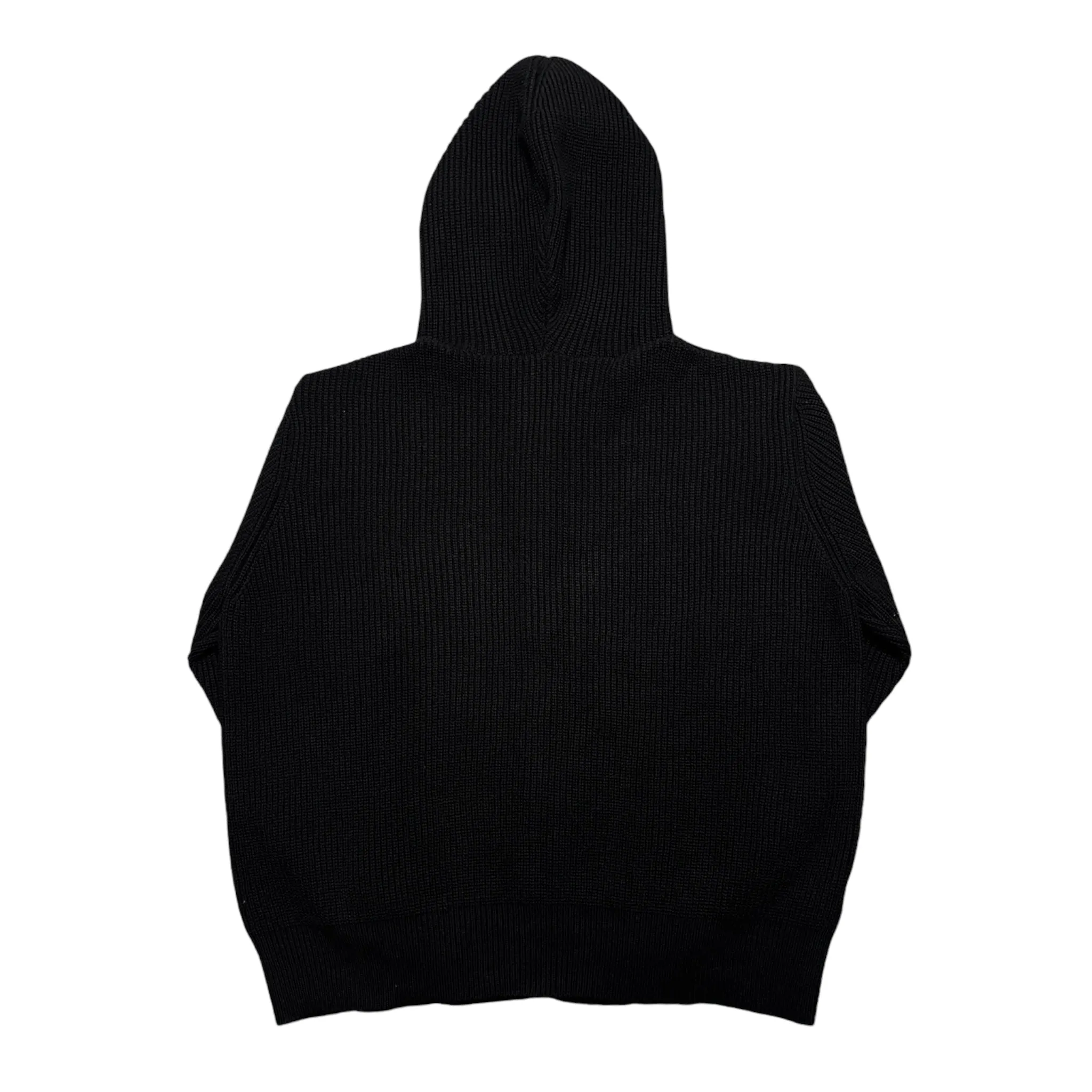 Chrome Hearts Cashmere Knitted Cross Zip Up Hooded Sweatshirt Black