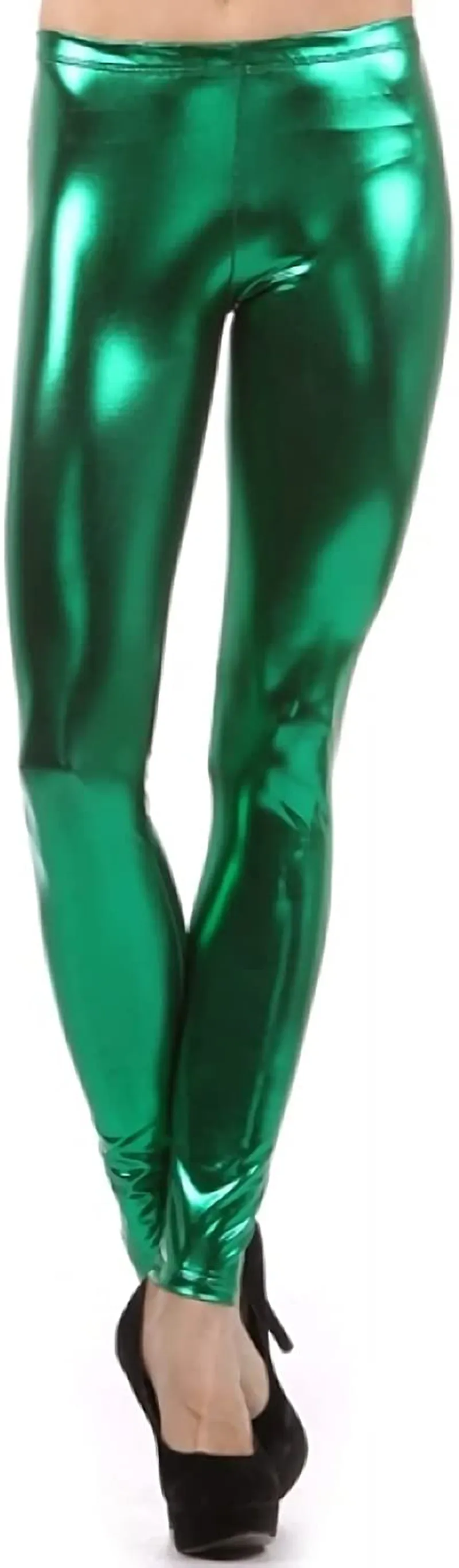 Diamond keep it Liquid Wet Look Shiny Metallic Stretch Leggings