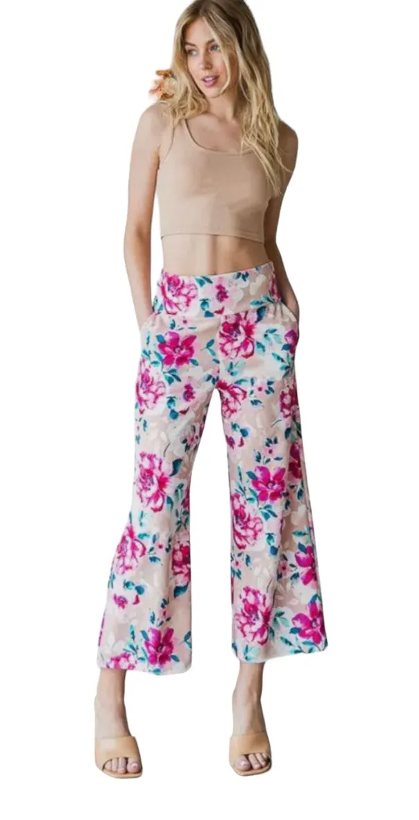 Fabulous Floral Culottes Pants