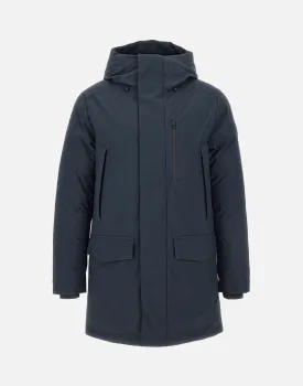 Men's Blue Parka with Hood