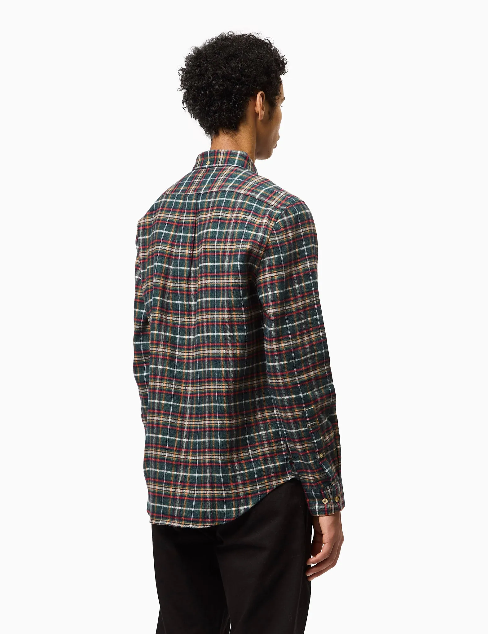 Portuguese Flannel Forest Train Shirt - Green