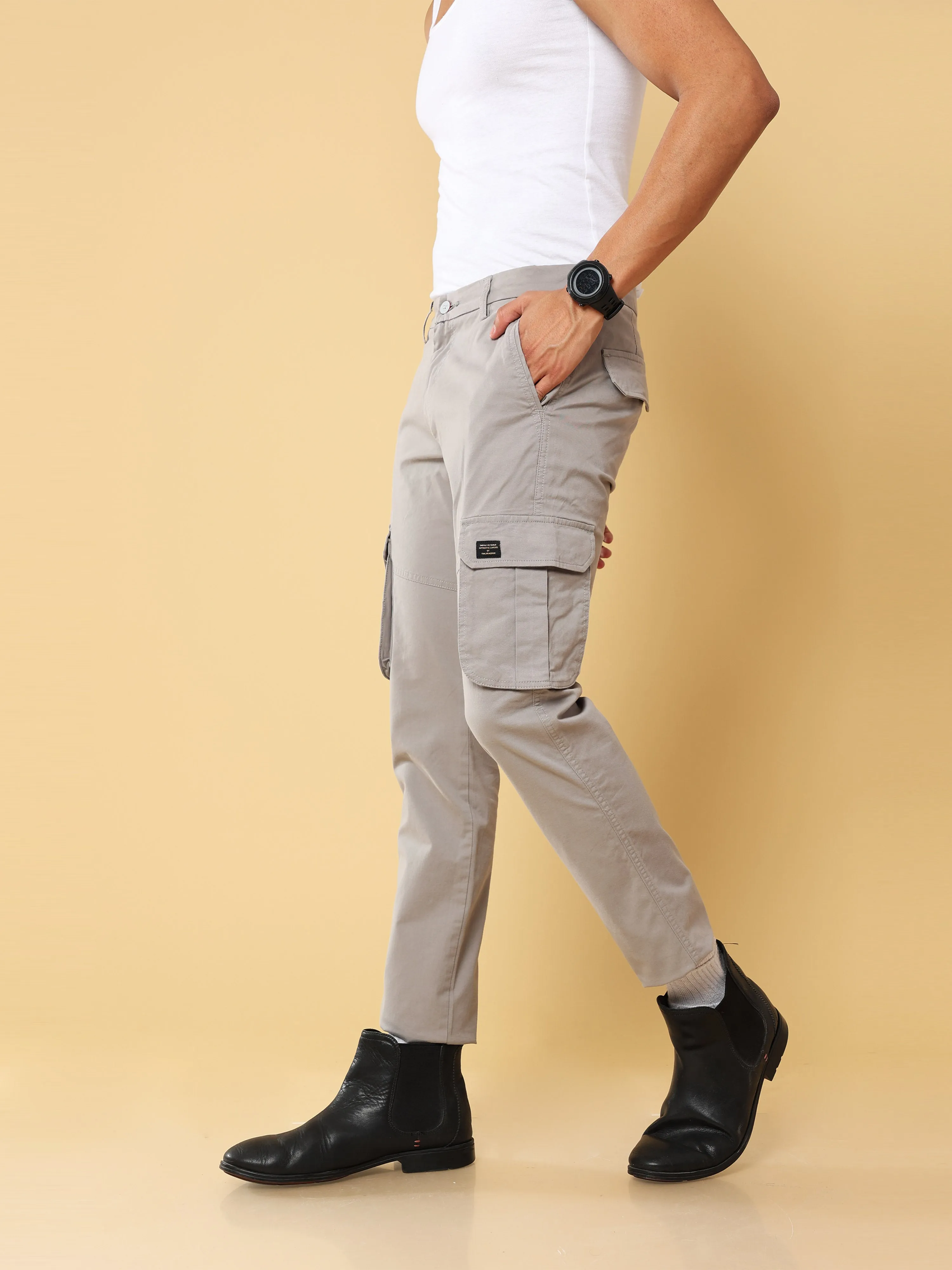 Premium Light Grey Cargo Pant