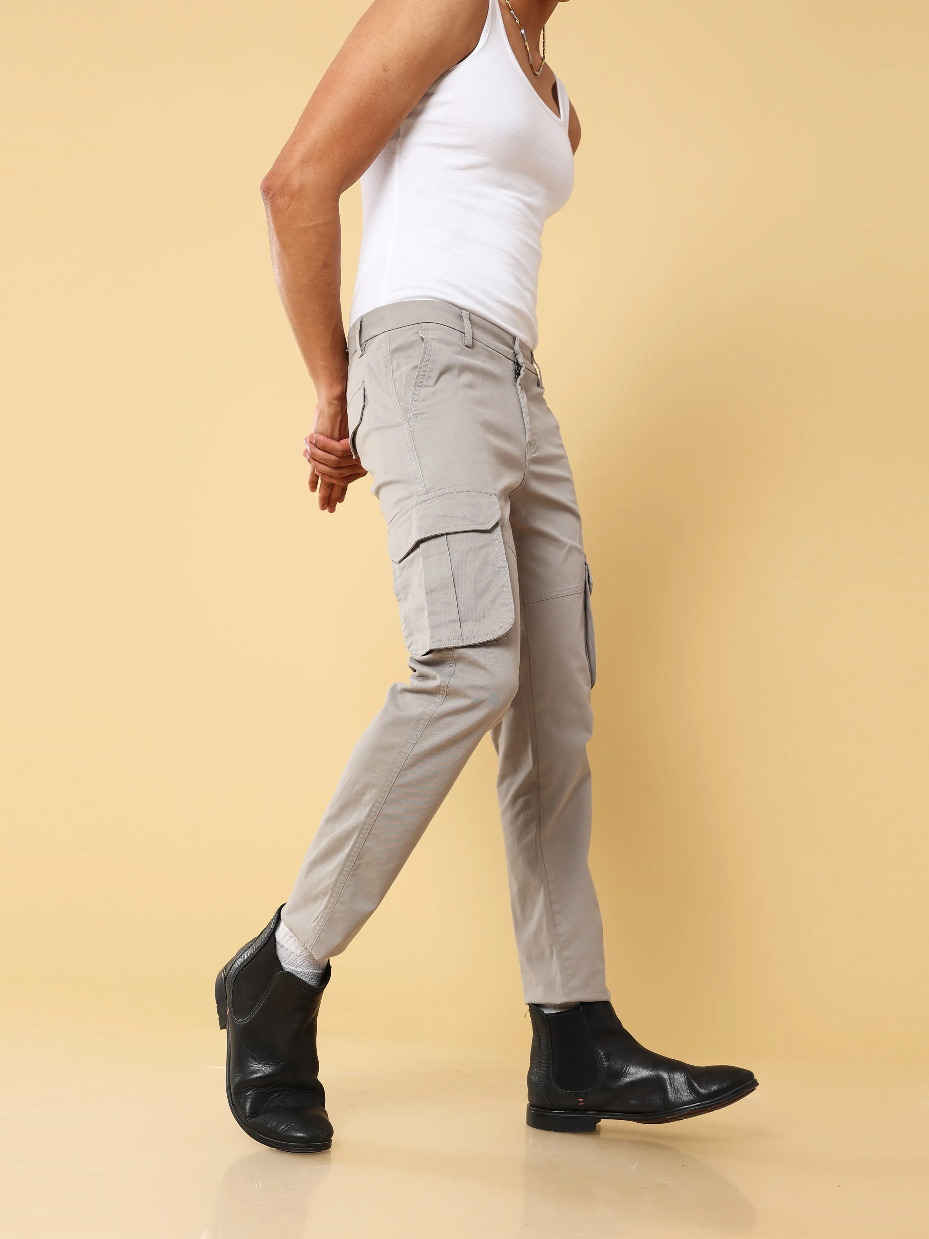 Premium Light Grey Cargo Pant