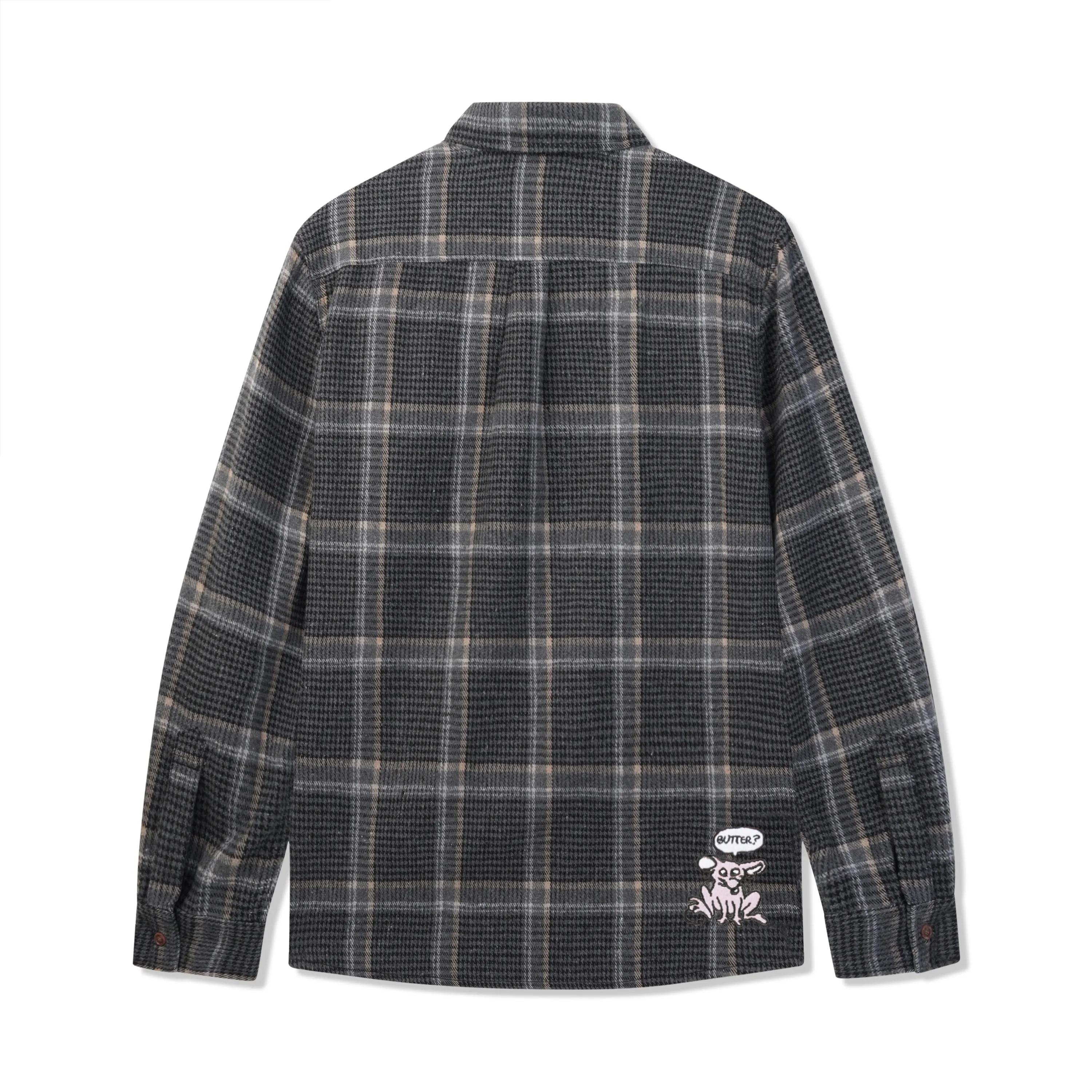 Rodent Flannel Shirt, Black / Grey