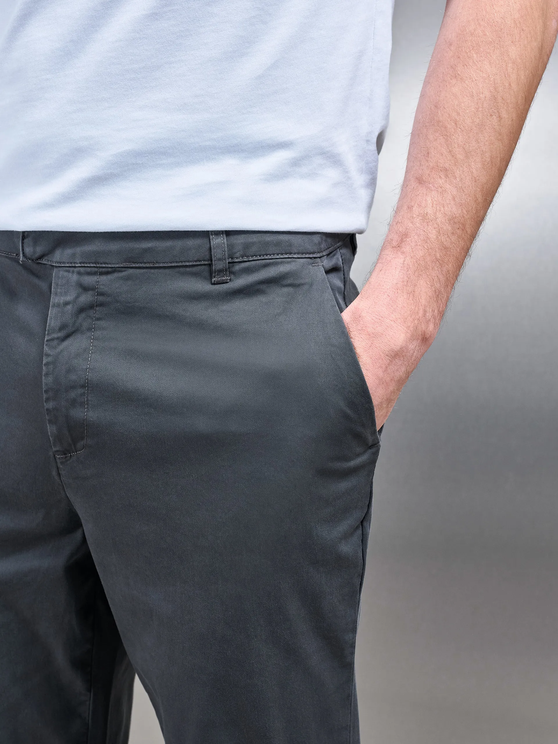 Slim Fit Chino Trouser in Grey