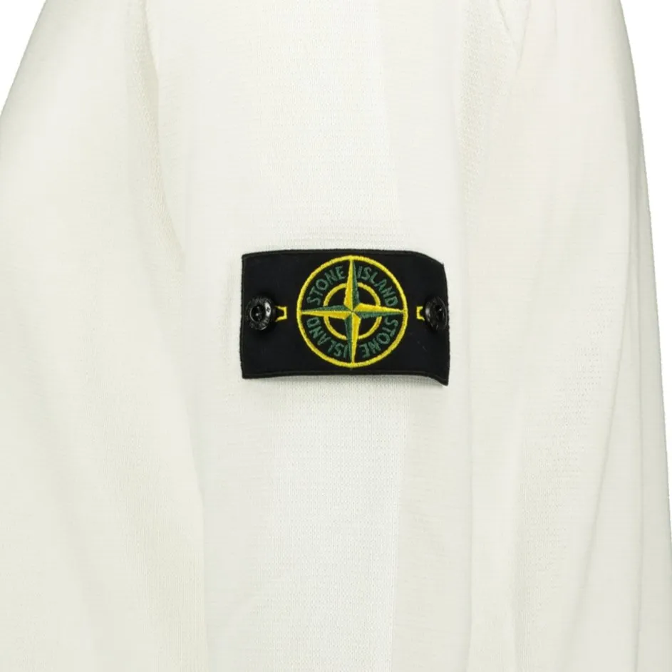 Stone Island Hooded Knit Sweatshirt White