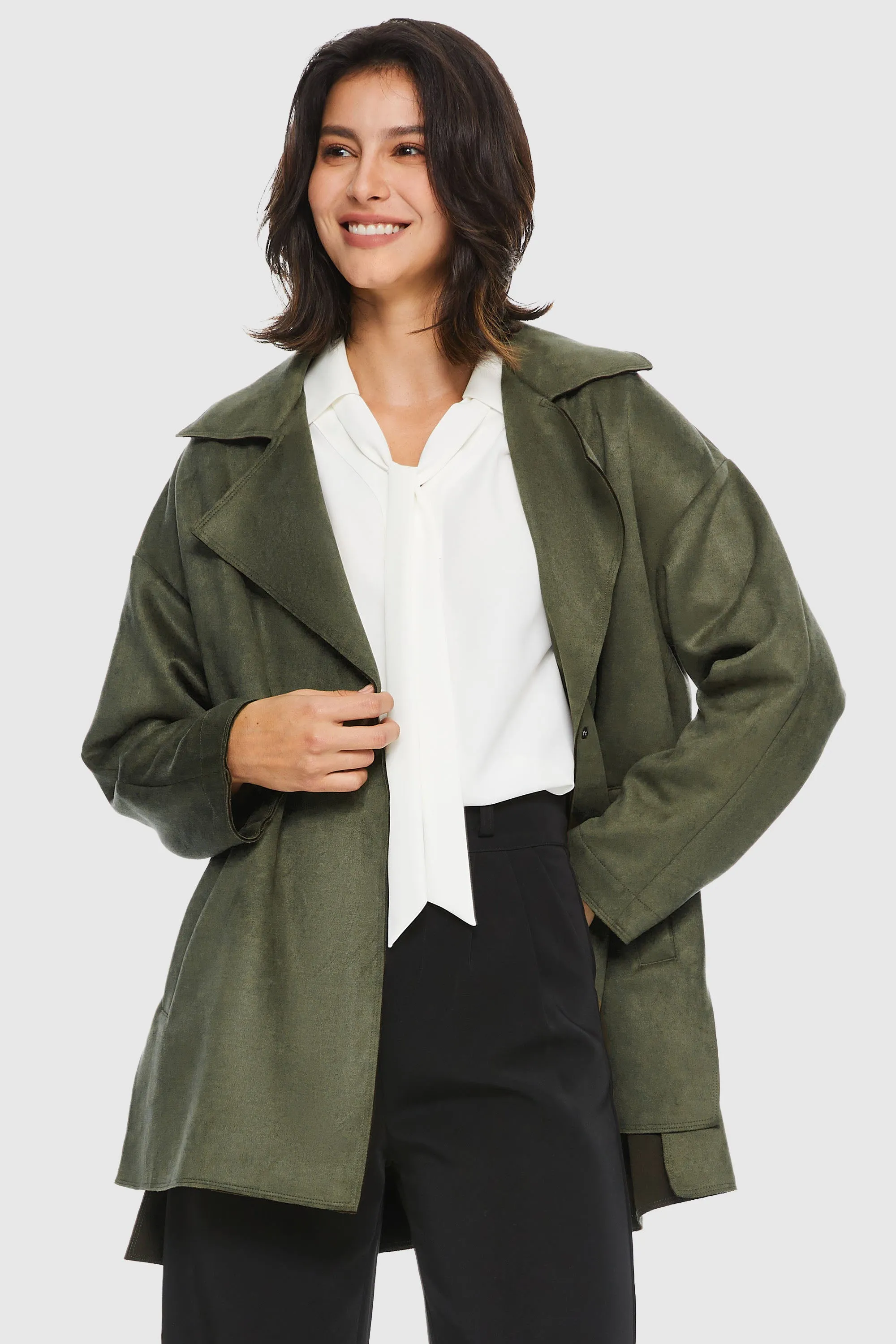 Suede Lightweight Trench