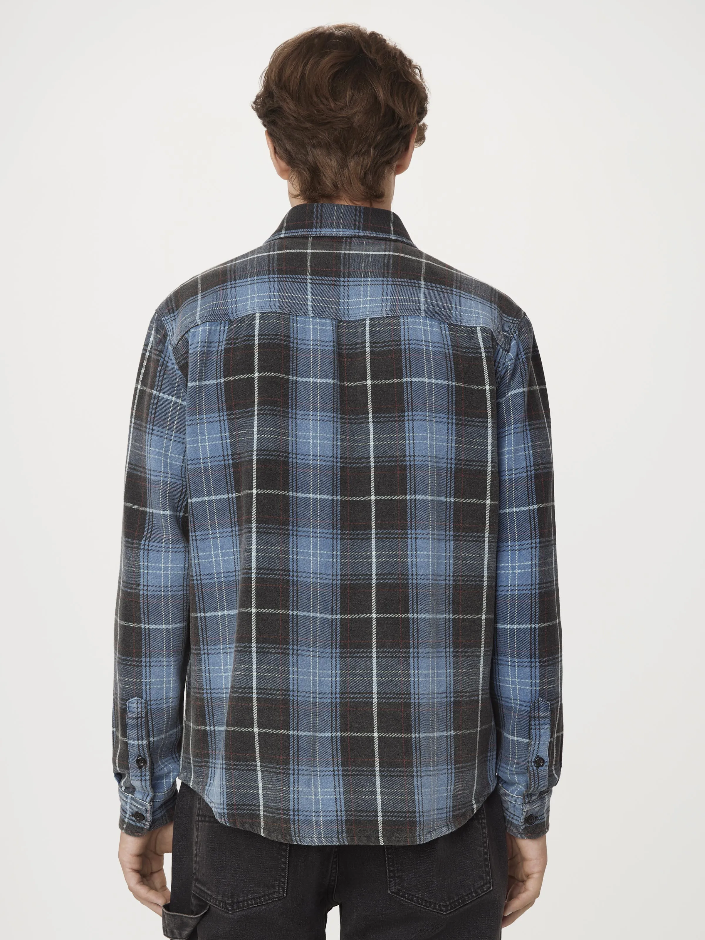 The Check Flannel Shirt in Sapphire Blue