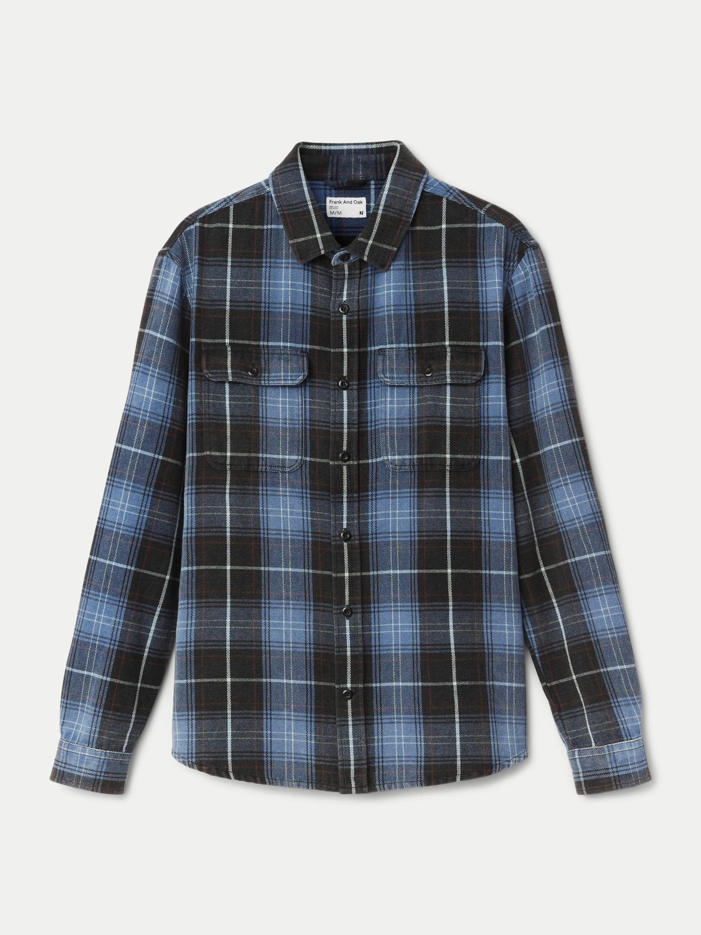 The Check Flannel Shirt in Sapphire Blue