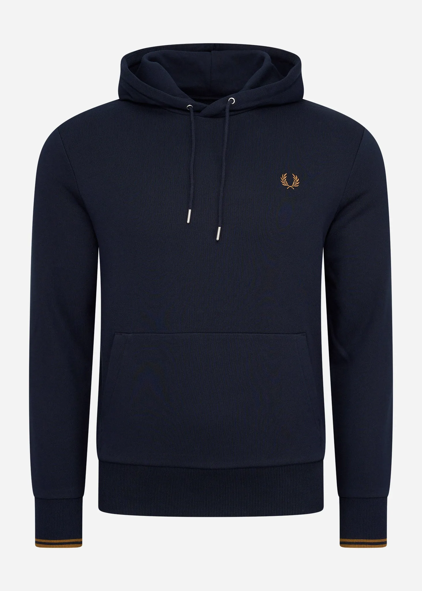 Tipped hooded sweatshirt - navy dark caramel