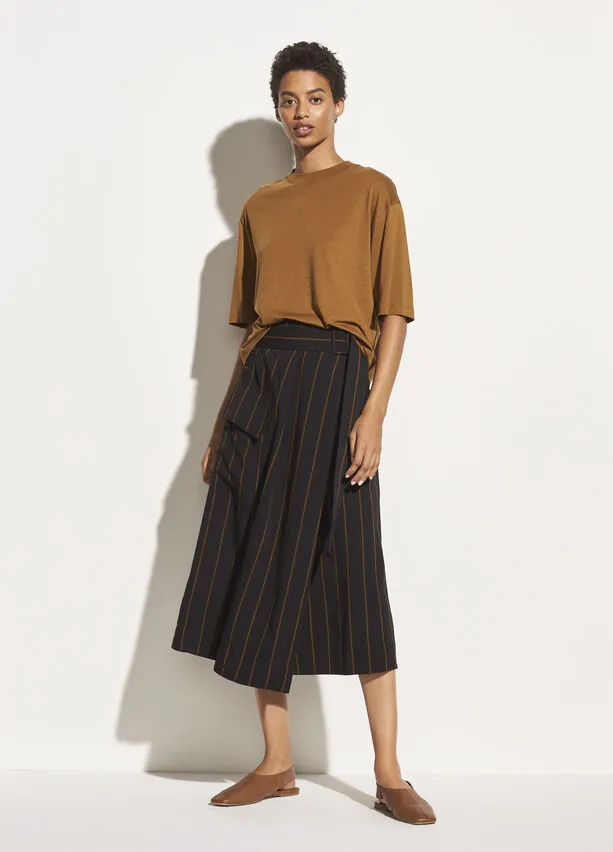 Vince - Wide Sleeve Crop Tee in Pecan