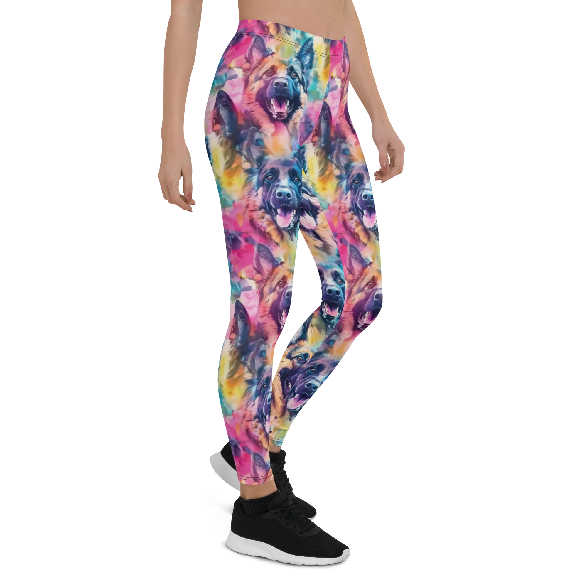 Watercolor German Shepherd Leggings