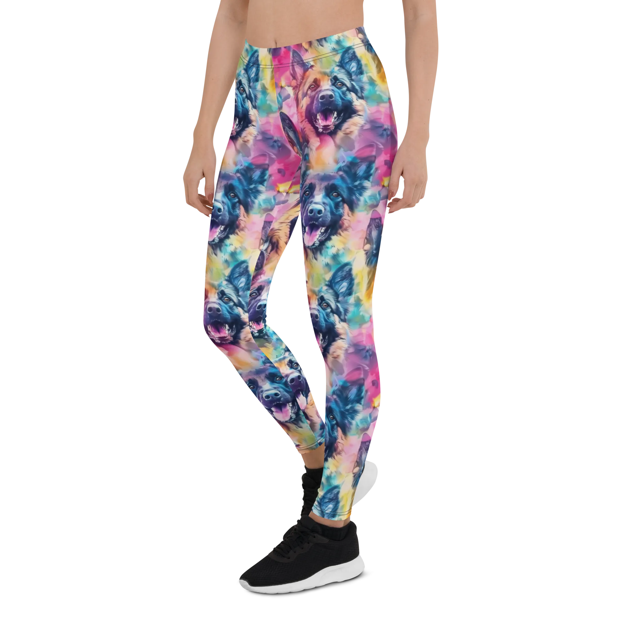 Watercolor German Shepherd Leggings