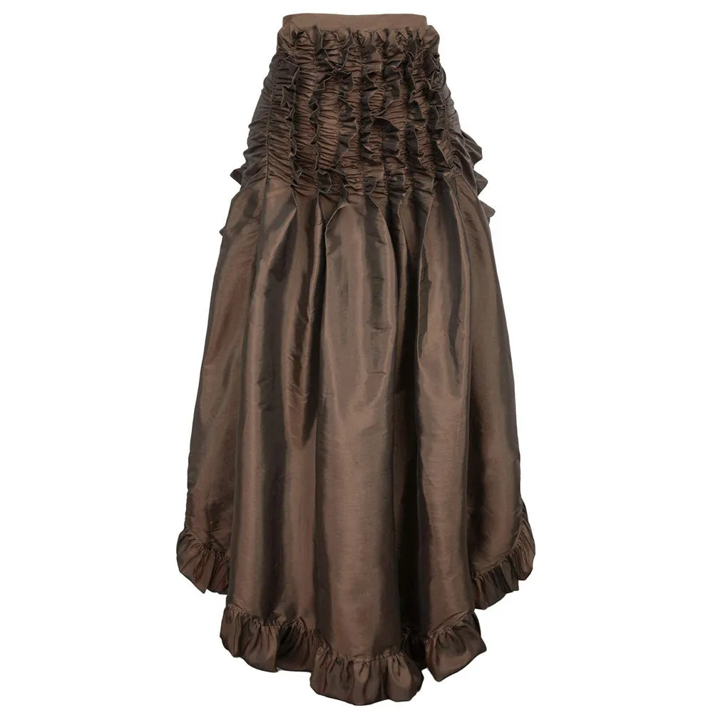 Women's Steampunk Gothic Wrap Skirt Victorian Ruffles Pirate Skirt